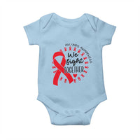 HIV Awareness Red Ribbon Support Gift Baby Onesie We Fight Together - Wonder Print Shop