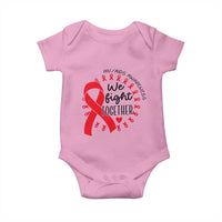 HIV Awareness Red Ribbon Support Gift Baby Onesie We Fight Together - Wonder Print Shop