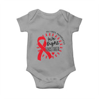 HIV Awareness Red Ribbon Support Gift Baby Onesie We Fight Together - Wonder Print Shop