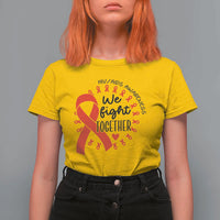 HIV Awareness Red Ribbon Support Gift T Shirt For Women We Fight Together - Wonder Print Shop