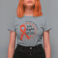 HIV Awareness Red Ribbon Support Gift T Shirt For Women We Fight Together - Wonder Print Shop