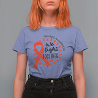 HIV Awareness Red Ribbon Support Gift T Shirt For Women We Fight Together - Wonder Print Shop