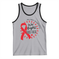 HIV Awareness Red Ribbon Support Gift Tank Top We Fight Together - Wonder Print Shop