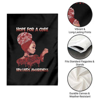 Hope For A Cure HIV Awareness Garden Flag Support Squad Gift - Wonder Print Shop