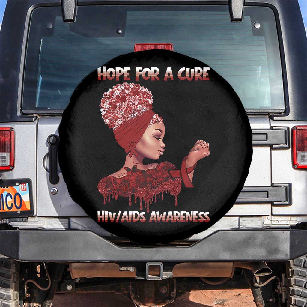 Hope For A Cure HIV Awareness Spare Tire Cover Support Squad Gift - Wonder Print Shop