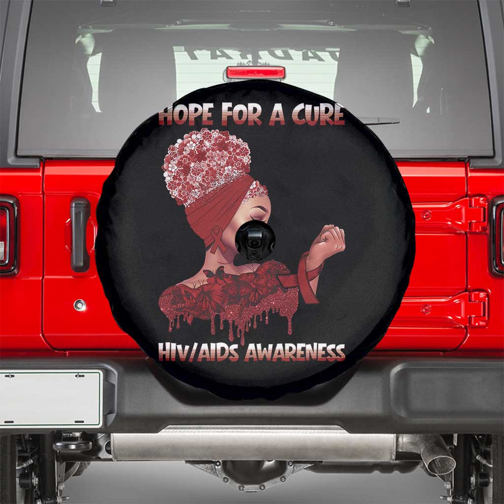 Hope For A Cure HIV Awareness Spare Tire Cover Support Squad Gift - Wonder Print Shop