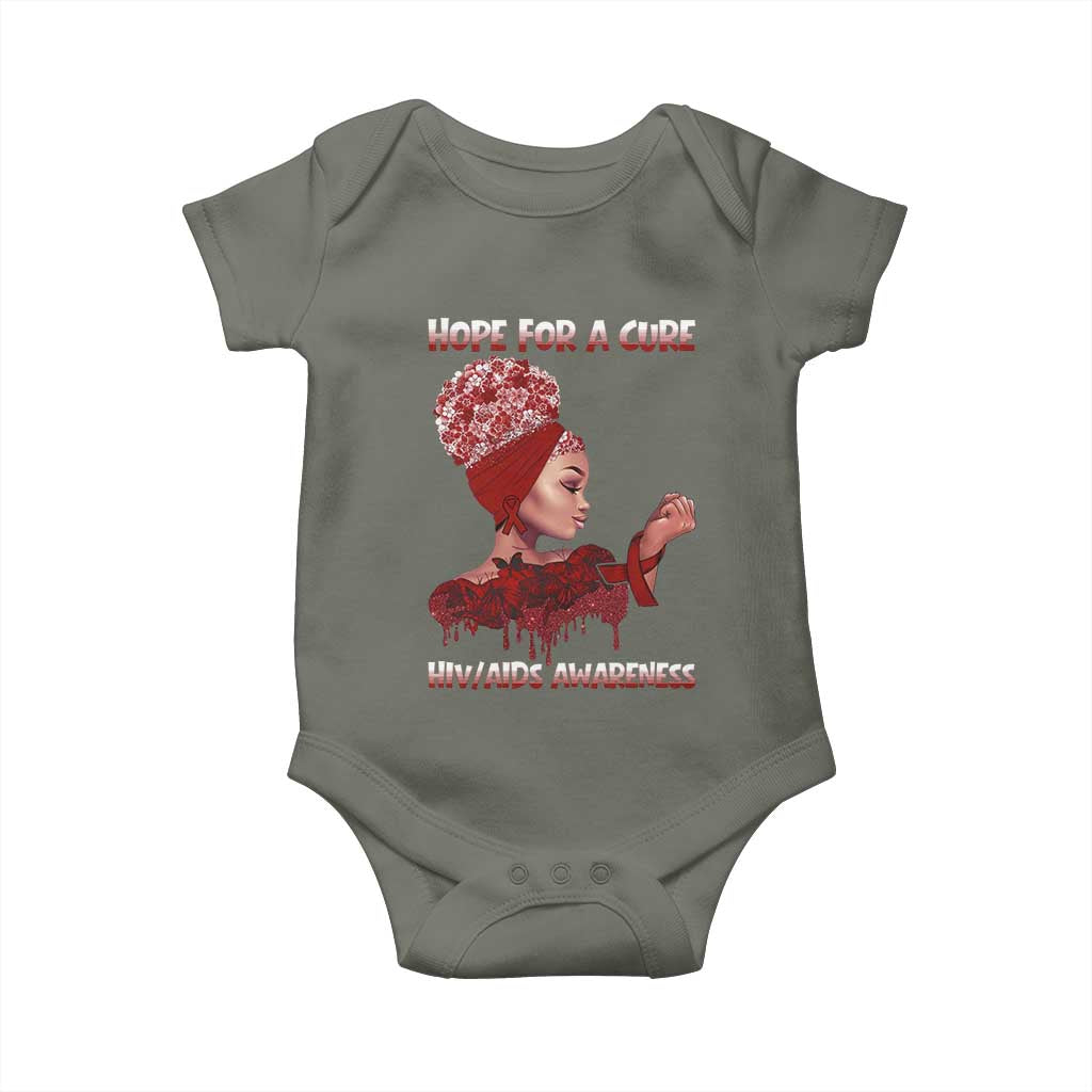 Hope For A Cure HIV Awareness Baby Onesie Support Squad Gift - Wonder Print Shop