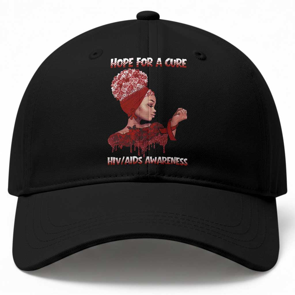 Hope For A Cure HIV Awareness Baseball Cap Support Squad Gift