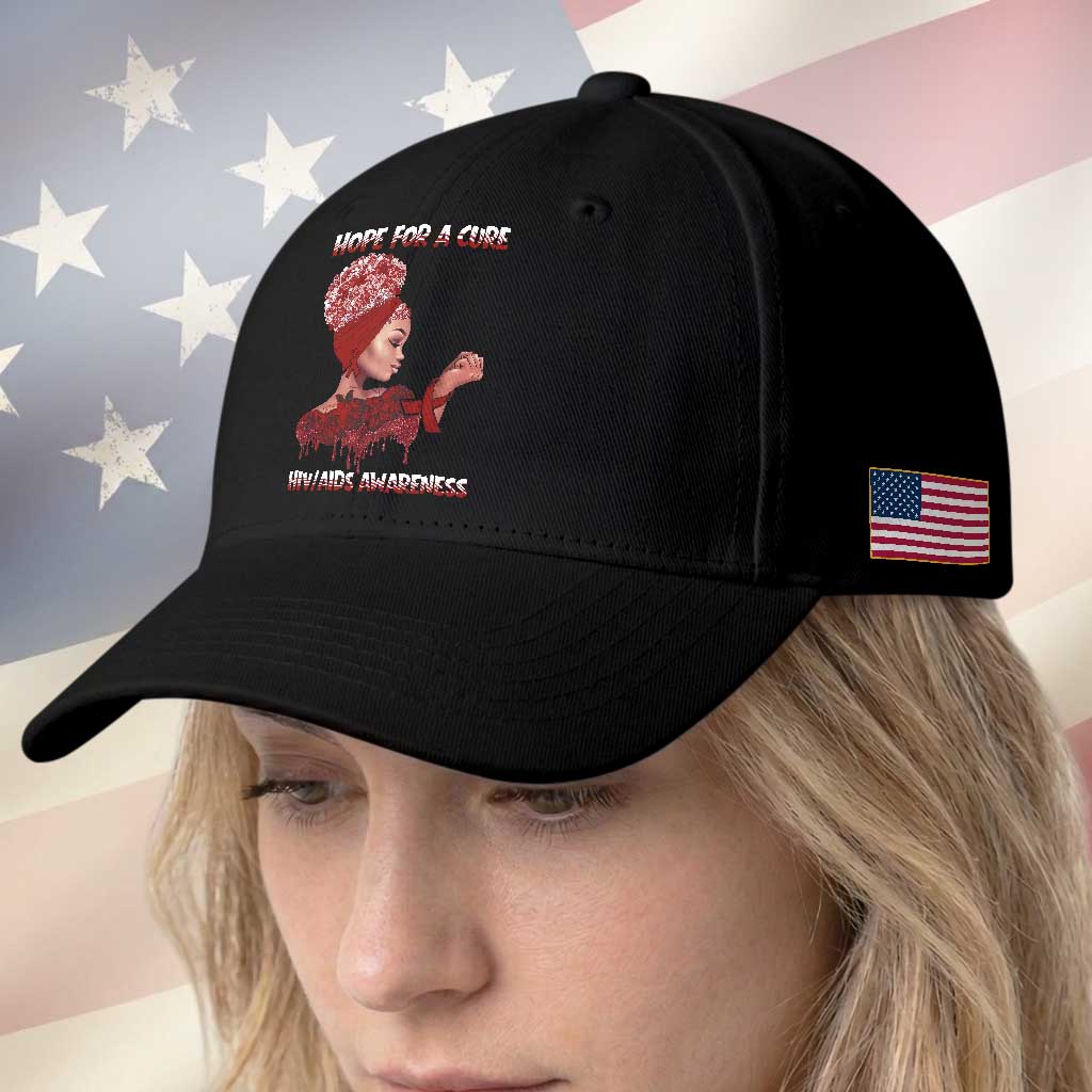 Hope For A Cure HIV Awareness Baseball Cap Support Squad Gift