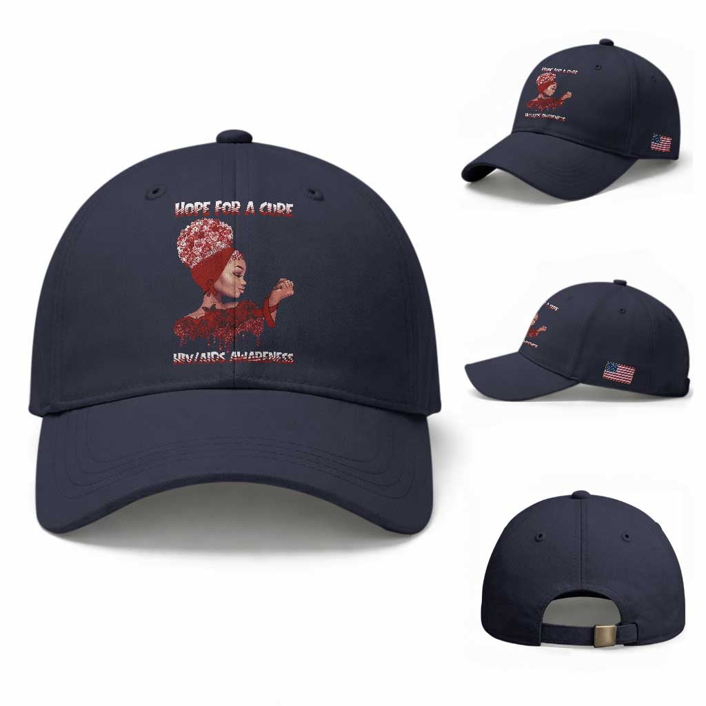 Hope For A Cure HIV Awareness Baseball Cap Support Squad Gift