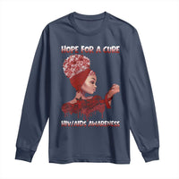 Hope For A Cure HIV Awareness Long Sleeve Shirt Support Squad Gift - Wonder Print Shop