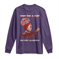 Hope For A Cure HIV Awareness Long Sleeve Shirt Support Squad Gift - Wonder Print Shop