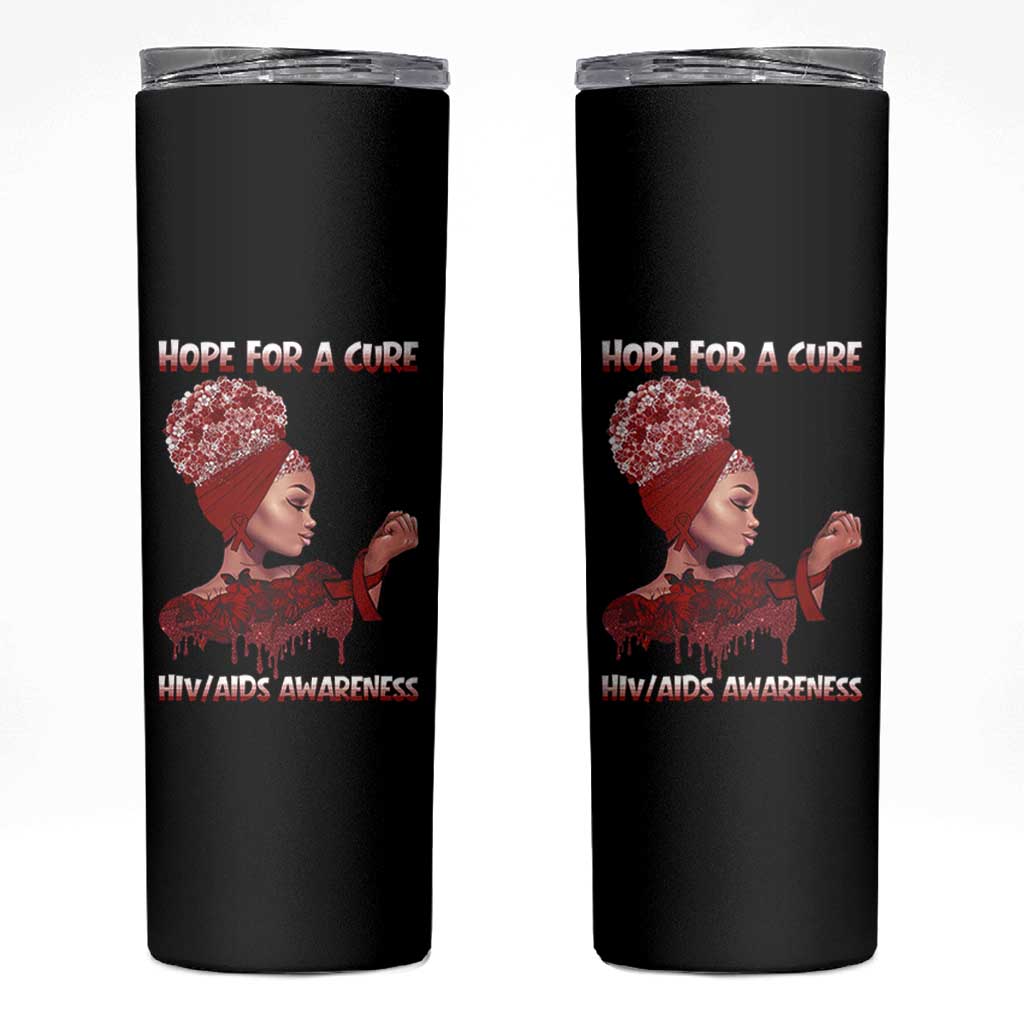 Hope For A Cure HIV Awareness Skinny Tumbler Support Squad Gift - Wonder Print Shop
