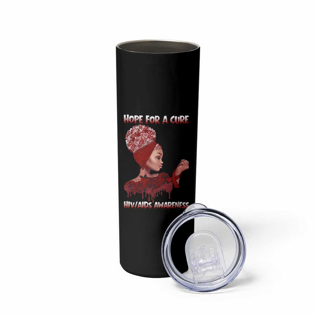 Hope For A Cure HIV Awareness Skinny Tumbler Support Squad Gift - Wonder Print Shop