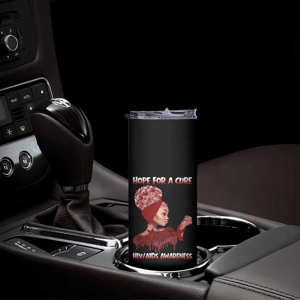 Hope For A Cure HIV Awareness Skinny Tumbler Support Squad Gift - Wonder Print Shop