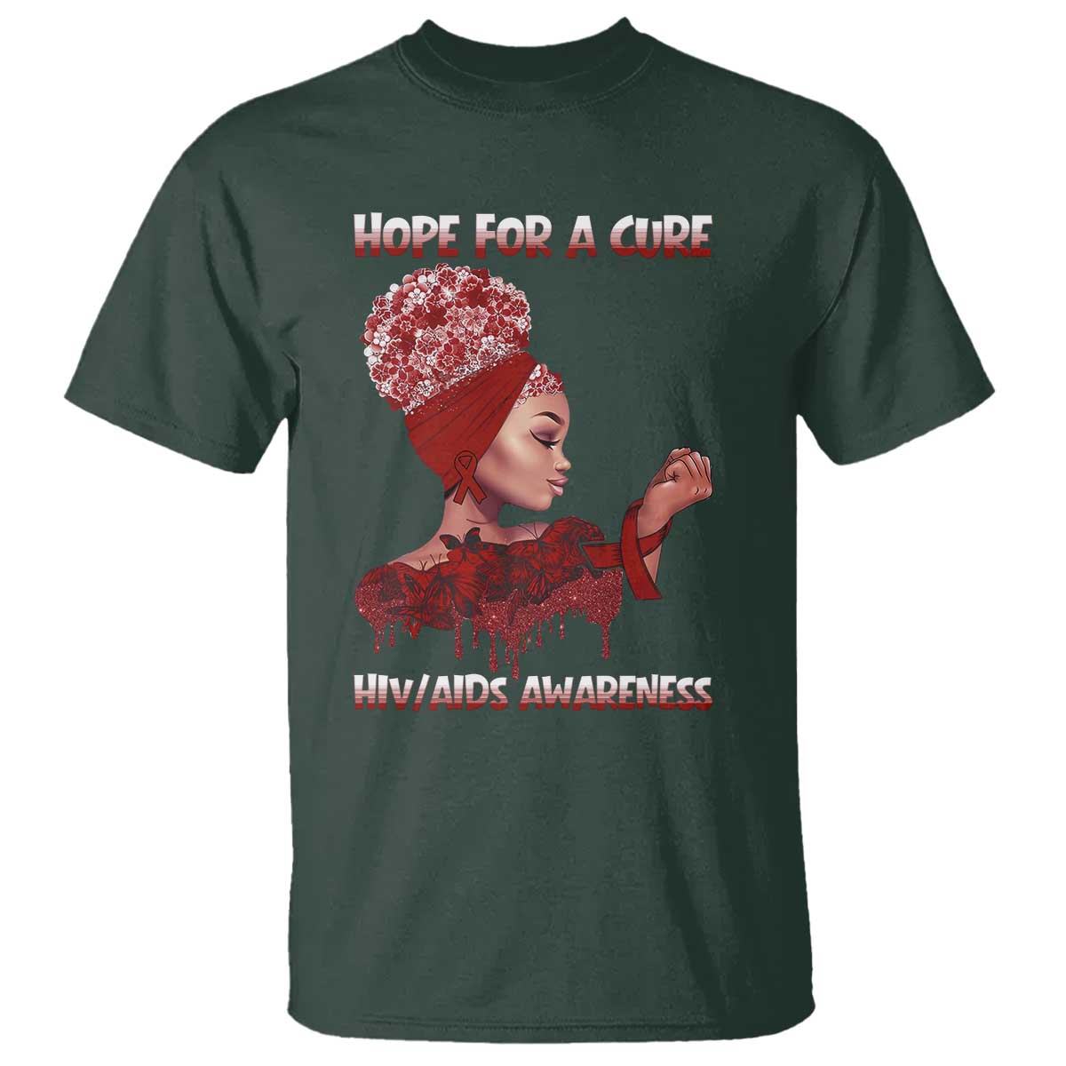 Hope For A Cure HIV Awareness T Shirt Support Squad Gift - Wonder Print Shop