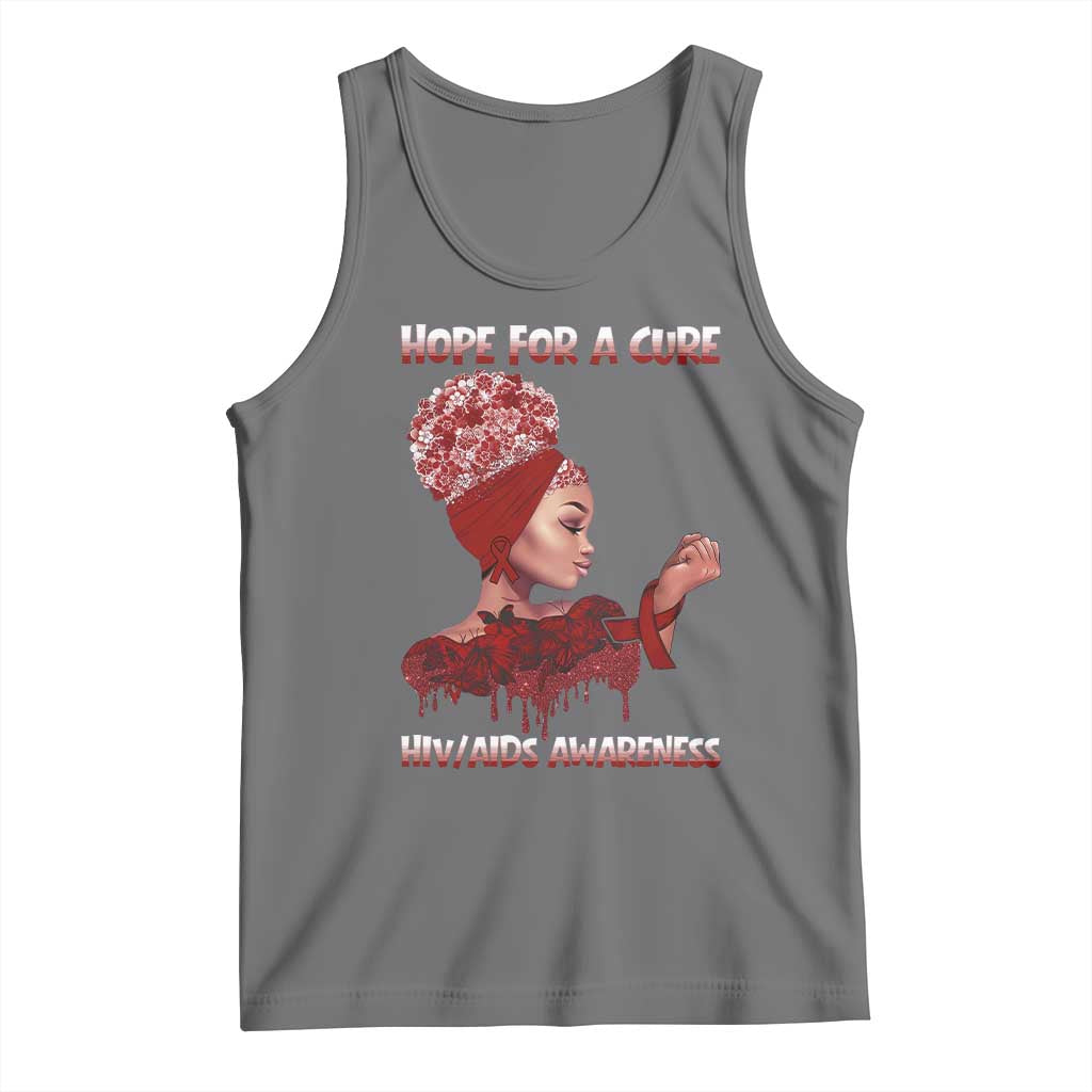 Hope For A Cure HIV Awareness Tank Top Support Squad Gift - Wonder Print Shop