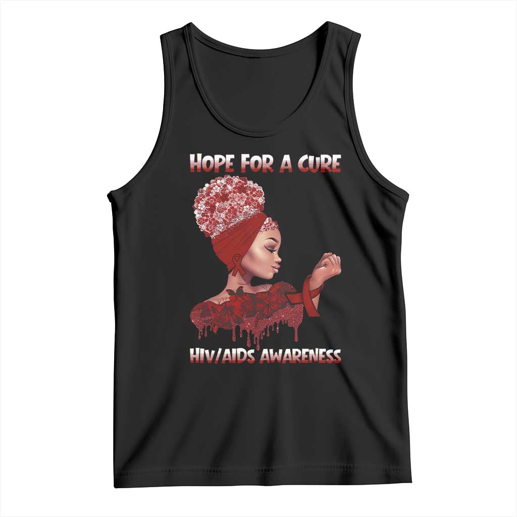 Hope For A Cure HIV Awareness Tank Top Support Squad Gift - Wonder Print Shop