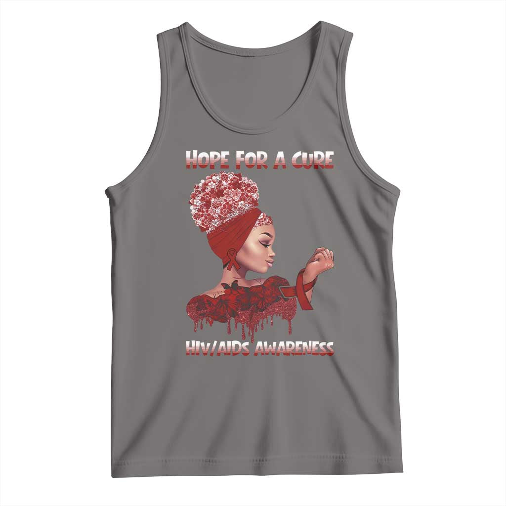 Hope For A Cure HIV Awareness Tank Top Support Squad Gift - Wonder Print Shop