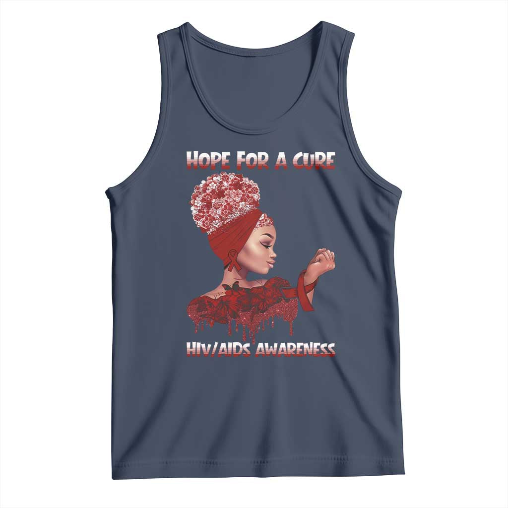 Hope For A Cure HIV Awareness Tank Top Support Squad Gift - Wonder Print Shop