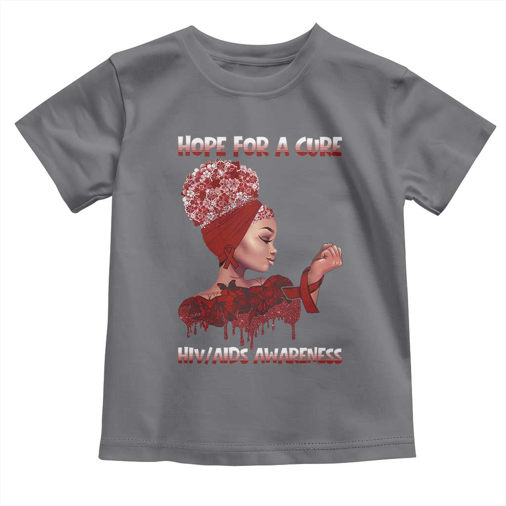 Hope For A Cure HIV Awareness Toddler T Shirt Support Squad Gift - Wonder Print Shop