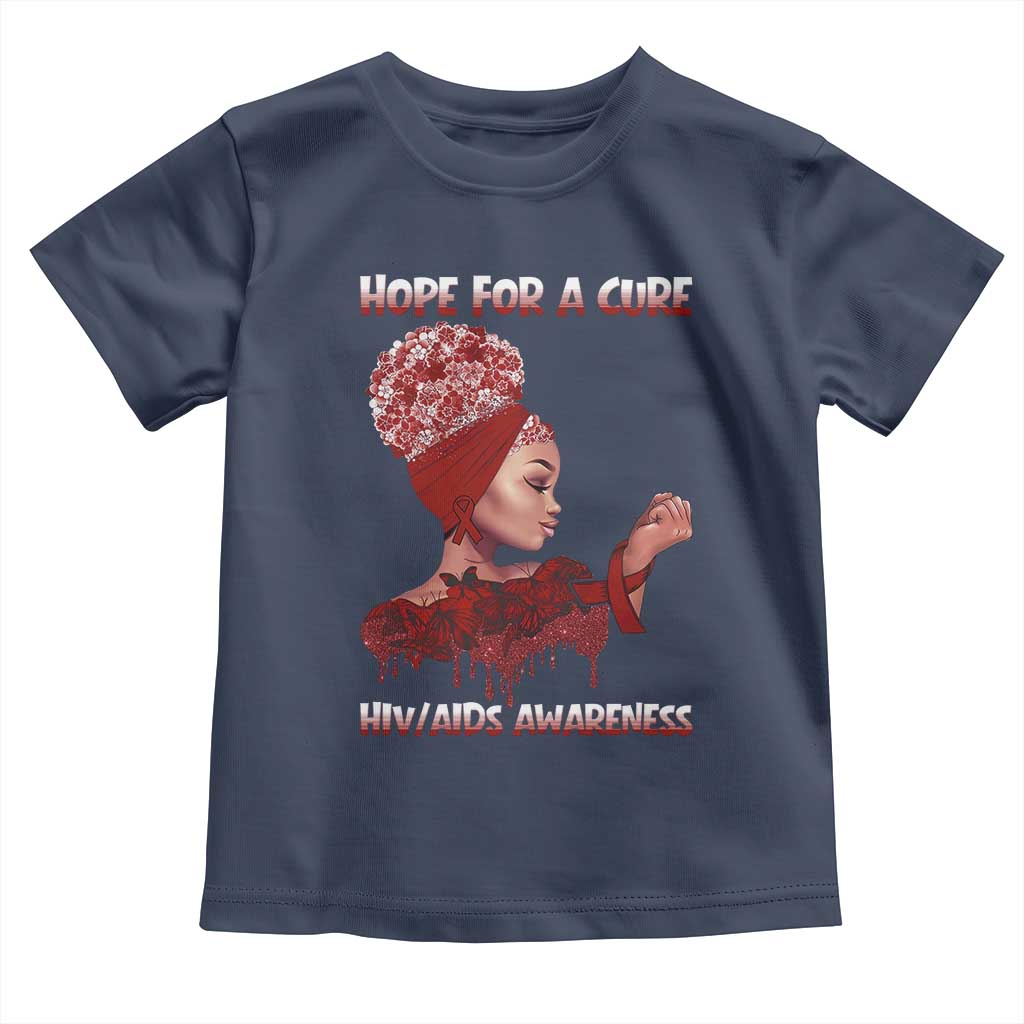 Hope For A Cure HIV Awareness Toddler T Shirt Support Squad Gift - Wonder Print Shop