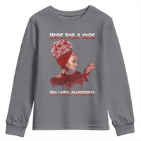 Hope For A Cure HIV Awareness Youth Sweatshirt Support Squad Gift - Wonder Print Shop