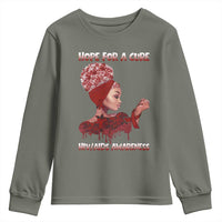 Hope For A Cure HIV Awareness Youth Sweatshirt Support Squad Gift - Wonder Print Shop
