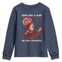 Hope For A Cure HIV Awareness Youth Sweatshirt Support Squad Gift - Wonder Print Shop
