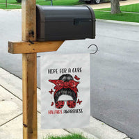 Hope For A Cure HIV Awareness Garden Flag Strong Woman Red Ribbon Gift - Wonder Print Shop