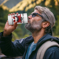 Hope For A Cure HIV Awareness 4 in 1 Can Cooler Tumbler Strong Woman Red Ribbon Gift - Wonder Print Shop