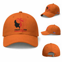 I Wear Red For World AIDS Day Baseball Cap HIV Awareness Dragonfly Support Gift