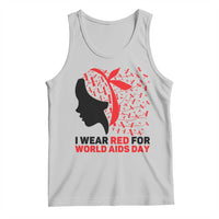 I Wear Red For World AIDS Day Tank Top HIV Awareness Dragonfly Support Gift - Wonder Print Shop