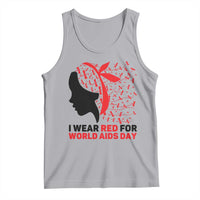 I Wear Red For World AIDS Day Tank Top HIV Awareness Dragonfly Support Gift - Wonder Print Shop