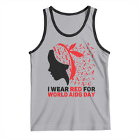 I Wear Red For World AIDS Day Tank Top HIV Awareness Dragonfly Support Gift - Wonder Print Shop