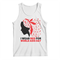 I Wear Red For World AIDS Day Tank Top HIV Awareness Dragonfly Support Gift - Wonder Print Shop