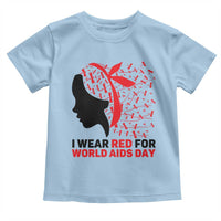 I Wear Red For World AIDS Day Toddler T Shirt HIV Awareness Dragonfly Support Gift - Wonder Print Shop