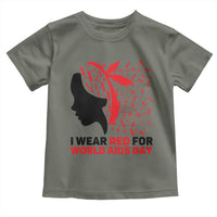 I Wear Red For World AIDS Day Toddler T Shirt HIV Awareness Dragonfly Support Gift - Wonder Print Shop
