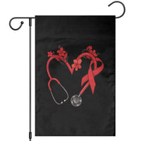 Healthcare Hero HIV Awareness Garden Flag Red Ribbon Support Gift - Wonder Print Shop