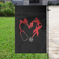 Healthcare Hero HIV Awareness Garden Flag Red Ribbon Support Gift - Wonder Print Shop