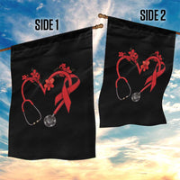 Healthcare Hero HIV Awareness Garden Flag Red Ribbon Support Gift - Wonder Print Shop