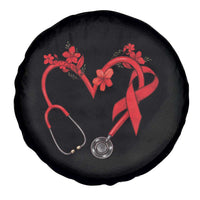 Healthcare Hero HIV Awareness Spare Tire Cover Red Ribbon Support Gift - Wonder Print Shop