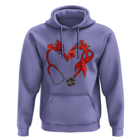 Healthcare Hero HIV Awareness Hoodie Red Ribbon Support Gift - Wonder Print Shop