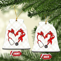 Healthcare Hero HIV Awareness Ceramic Ornament Red Ribbon Support Gift - Wonder Print Shop