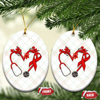 Healthcare Hero HIV Awareness Ceramic Ornament Red Ribbon Support Gift - Wonder Print Shop