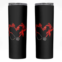 Healthcare Hero HIV Awareness Skinny Tumbler Red Ribbon Support Gift - Wonder Print Shop
