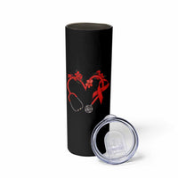 Healthcare Hero HIV Awareness Skinny Tumbler Red Ribbon Support Gift - Wonder Print Shop