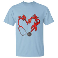 Healthcare Hero HIV Awareness T Shirt Red Ribbon Support Gift - Wonder Print Shop