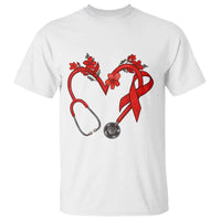 Healthcare Hero HIV Awareness T Shirt Red Ribbon Support Gift - Wonder Print Shop