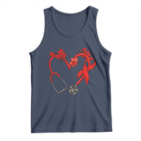 Healthcare Hero HIV Awareness Tank Top Red Ribbon Support Gift - Wonder Print Shop